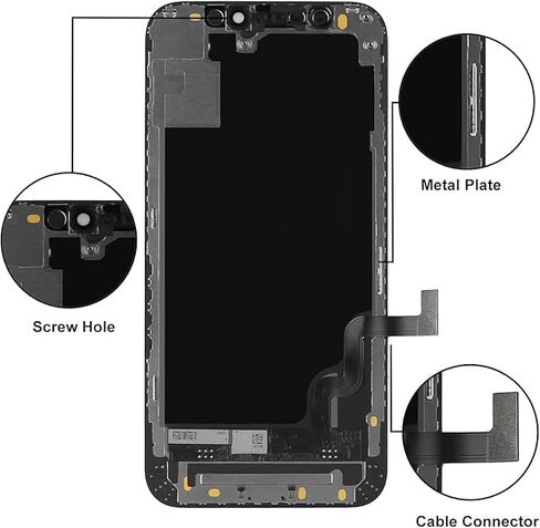 بديل شاشة LL TRADER لهاتف iPhone 12 Mini LCD Retina 5.4 بوصة FHD محول رقمي لشاشة تعمل باللمس مع مجموعة أدوات إصلاح، شريط مقاوم للماء، واقي شاشة 2025 USA New Model in Kuwait