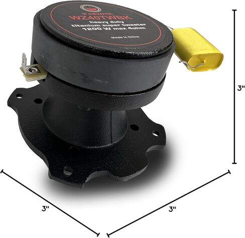 Gravity 2X WZ40TWBK 2400 Watts Maximum Power Handling Warzone Series Heavy Duty Titanium Super Tweeter Loud Speaker 4-Ohms Black Frame -2nd Gen in Kuwait