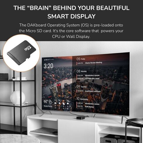 Pre-Loaded DAKboard OS Micro SD Card for Raspberry Pi - DIY Smart Home Display, Shared Family Calendar & Organizer with to-Dos & Digital Photo Frame in Saudi Arabia