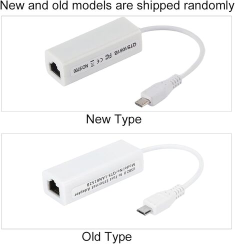 BRRNOO Micro USB to RJ45 Ethernet Adapter, with 100Mbps Fast Ethernet for 1.3 W, Supports MacOS in Saudi Arabia