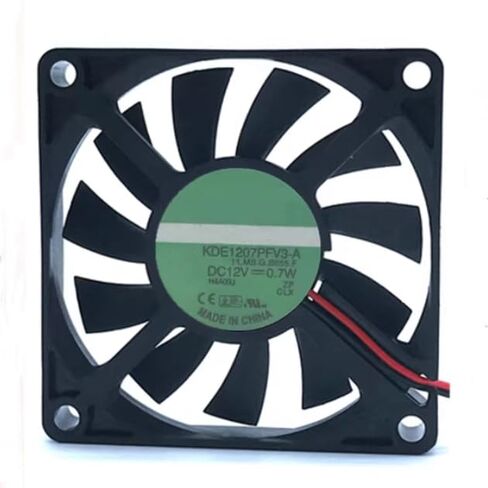 KDE1207PFV3-A DC 12V 0.7W 70x70x10mm مروحة تبريد بسلكين in Kuwait