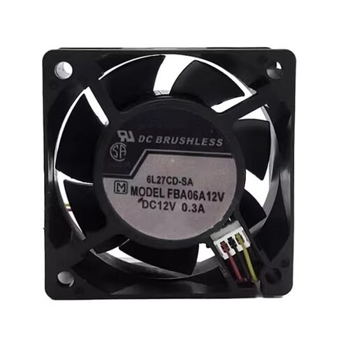 FBA06A12V DC 12V 0.30A 60x60x25mm مروحة تبريد 3 أسلاك in Kuwait