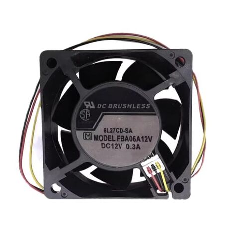 FBA06A12V DC 12V 0.30A 60x60x25mm مروحة تبريد 3 أسلاك in Kuwait