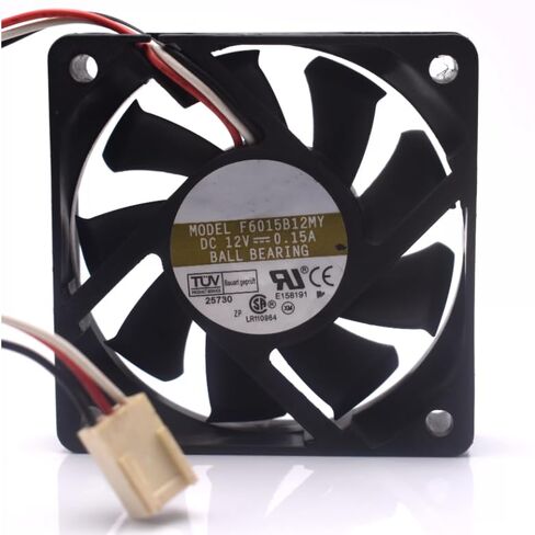 F6015B12MY DC 12V 0.15A 60x60x15mm 3-Wire Cooling Fan in Saudi Arabia