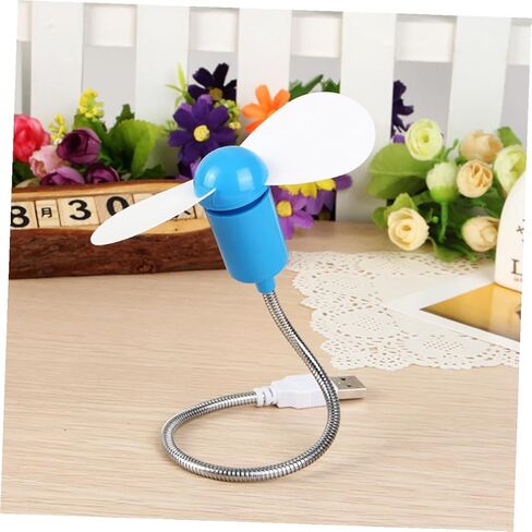 Kisangel 5pcs USB Mini Fans Flexible Neck Small Quiet Computer Cooling Fans Portable for Office Home Travel Random Color in Saudi Arabia