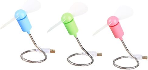 Kisangel 5pcs USB Mini Fans Flexible Neck Small Quiet Computer Cooling Fans Portable for Office Home Travel Random Color in Saudi Arabia