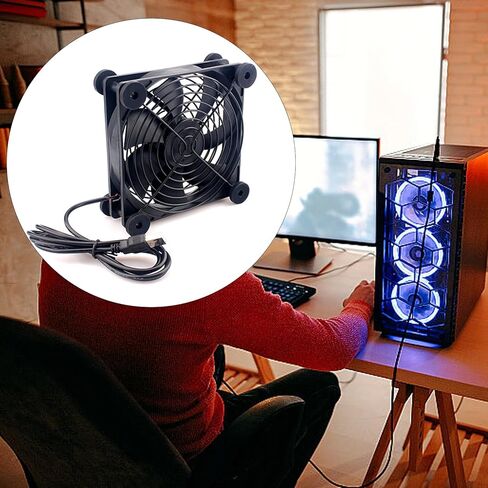 مبردات مروحة راوتر هادئة 120 مم مع وحدة تحكم في السرعة، مروحة تبريد تعمل بالطاقة USB DC5V لجهاز استقبال مودم جهاز التوجيه DVR in Saudi Arabia