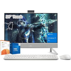 ديل انسبيرون 5400 AIO شاشة لمس FHD 23.8 انش الكل في واحد، انتل كور i5-1135G7، 8GB 2666MHz DDR4، 512GB SSD، بطاقة رسومات ايريس Xe، ويندوز 10 هوم (احدث موديل) in Kuwait