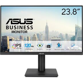 ASUS 24" 1080P Business Monitor (VA249QGS) - IPS, Full HD, Frameless, 120Hz, Adaptive-Sync, 1ms, HDMI, DisplayPort, VGA, Eye Care, Low Blue Light, Ergonomic, VESA Wall Mountable, 3 yr Warranty in Kuwait