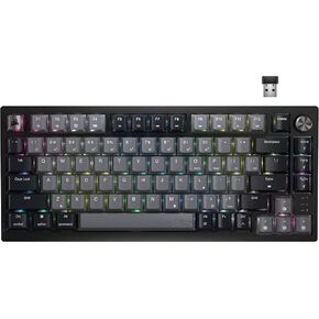 لوحة مفاتيح الألعاب الميكانيكية Corsair K65 Plus اللاسلكية بنسبة 75% RGB - مفاتيح خطية حمراء MLX مشحمة مسبقًا - أغطية مفاتيح PBT Dye-Sub - الكمبيوتر الشخصي، Mac، PS5، PS4، Xbox، iPad - QWERTY NA - أسود/رمادي (متجدد) in Kuwait