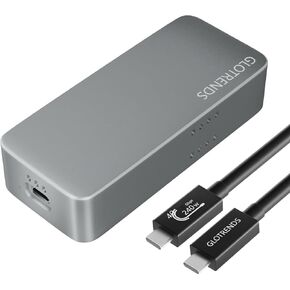 GLOTRENDS EM6007 40Gbps M.2 NVMe SSD Enclosure, Compatible with Thunderbolt 5/4/3/USB4 and USB 3.2(10Gbps)/3.1/3.0/2.0, Up to 3,000 MB/s with PCIe 3.0 x4 Bus, Support 8TB SSD in Kuwait