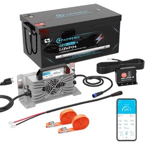 بطارية ليثيوم LiFePO4 36 فولت 100 أمبير، 200 أمبير BMS، 10000+ بطارية قابلة لإعادة الشحن LiFePO4 ذات دورة عميقة لعربة الجولف، RV، محرك التصيد، خارج الشبكة، النظام الشمسي in Kuwait