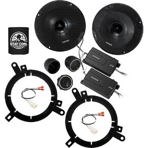 مكبرات صوت KICKER مقاس 6.5 بوصة لمجموعة ترقية Toyota Highlander 2001-2007 - زوج من سلسلة CS مع محولات وحزام، مكون 6 1/2 مكبر صوت للباب الأمامي للسيارة CSS65، 46CSS654 in Kuwait