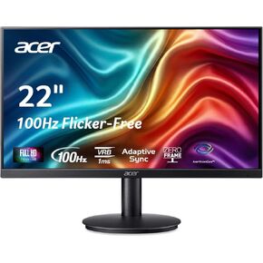 acer KB220Q H2bi 21.5" Full HD (1920 x 1080) Zero-Frame Home Office Monitor | Adaptive-Sync Support (FreeSync Compatible) | Up to 100Hz Refresh | 1ms (VRB) | sRGB 99% | Tilt | HDMI & VGA Ports in Kuwait