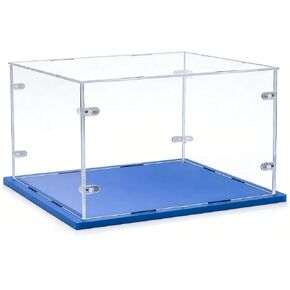 3MM Thick Clear Acrylic Display Case-Assemble Countertop Box, Thicken Base, DustProof, for Collectibles, Lego 75355 10281 71796 10312 (Black, 55x45x40cm/22x18x16in) in Saudi Arabia