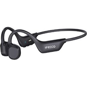 IFECCO Bone Conduction Headphones Bluetooth 6.0 - IP67 Waterproof Bone Conduction Headphones with Mic,Wireless Open Ear Earbuds for Running Gym Walking Cycling (Black) in Saudi Arabia