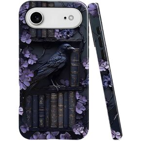 حافظة متوافقة مع هاتف iPhone 17 Pro Max، حافظة هاتف صلبة هجينة ساطعة بطبقتين للوقاية من السقوط للفتيات والأولاد، زهرة زجاجية ملونة in Kuwait