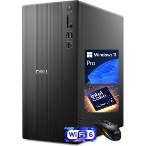كمبيوتر مكتبي للأعمال ETC1250 من Dell - معالج Intel 10-core Ultra 5 225 (>Ultra 7 165H)، وذاكرة DDR5 سعة 32 جيجابايت ومحرك أقراص SSD سعة 1 تيرابايت، وWi-Fi6 DisplayPort Type-C Win11Home مع برنامج Copilot AI in Kuwait
