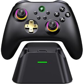 Wireless PC Controller - Enhanced Controller with Hall Joysticks/Hall Triggers/Light Up - No Stick Drift, No Dead Zone - Work for Windows PC, Android, Steam and Switch in Kuwait