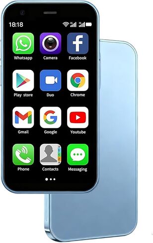Mini Phone, 3.0 Inch Android Dual Camera Dual SIM, Mini Smartphone Unlocked, Face lD/WiFi/Bluetooth, Palm Phone for Kids, Student Pocket Cellphone,2GB +32GB (Silver Gray) in Saudi Arabia
