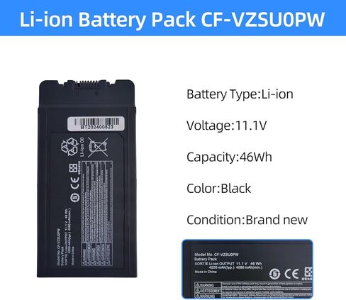 استبدال بطارية الكمبيوتر المحمول CF-VZSU0PW لجهاز Panasonic TOUGHBOOK CF-54 CF-54F0961NE CF54 Series CF-VZSU0LW CF-VZSU0PR CF-VZSU0GW[11.1 فولت 46 وات] in Kuwait