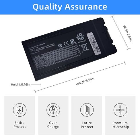 استبدال بطارية الكمبيوتر المحمول CF-VZSU0PW لجهاز Panasonic TOUGHBOOK CF-54 CF-54F0961NE CF54 Series CF-VZSU0LW CF-VZSU0PR CF-VZSU0GW[11.1 فولت 46 وات] in Kuwait