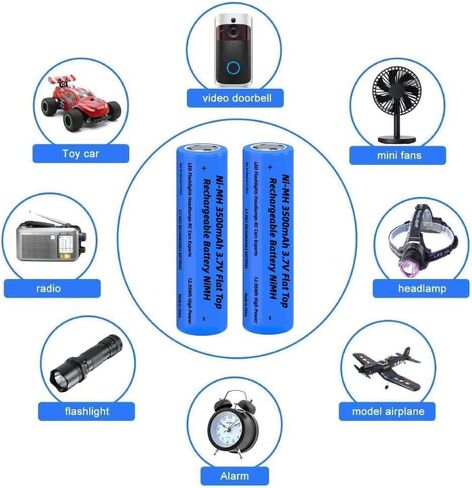 4 عبوات من بطاريات Ni-MH 3.7 فولت، 3500 مللي أمبير في الساعة، بطاريات NiMH ذات سطح مسطح 3.7 فولت قابلة لإعادة الشحن، بطارية عالية السعة تدوم طويلاً لمصباح LED، المصابيح الأمامية، مروحة صغيرة، سيارة RC، جرس الباب، مع صندوق تخزين in Saudi Arabia