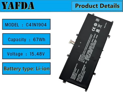 C41N1904 استبدال بطارية الكمبيوتر المحمول Asus ZenBook 14 UX425UA UM425IA UX425EA UX425JA 13 BX325JA UX325EA UX325JA UX325SA UM325SA UX363EA UX363JA S UX371 UX393 UX393EA UX371EA S14 S435 S435EA in Saudi Arabia