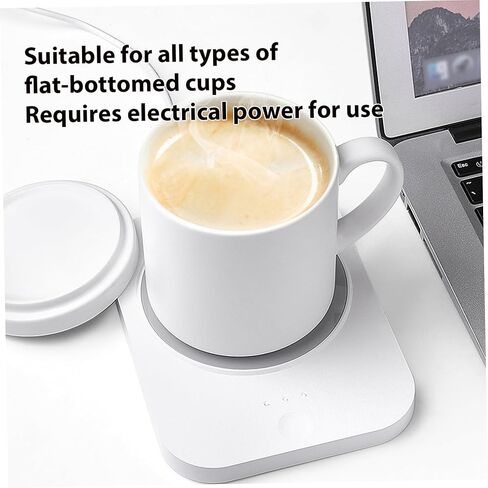 جهاز تسخين الأكواب، جهاز تسخين أكواب القهوة القابل لإعادة الشحن - قاعدة تسخين للمكتب، المكتب، الاستخدام المنزلي، محمول (أبيض) in Kuwait