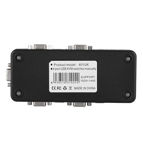 محول USB KVM بـ 4 منافذ مع كابل شاشة الكمبيوتر، اتصال VGA SVGA لشاشات متعددة، حل تبديل سطح المكتب المدمج in Kuwait