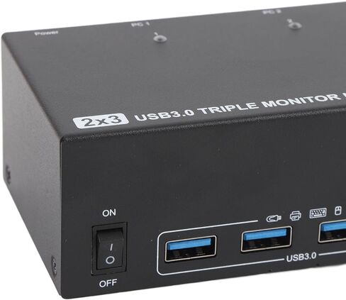 8K at 60Hz HD KVM Switcher, 3 Screen Control, 4 USB Ports, 1 Touch Switching, Plug and Reproduction (US Plug.) in Saudi Arabia