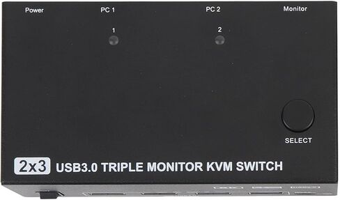 8K at 60Hz HD KVM Switcher, 3 Screen Control, 4 USB Ports, 1 Touch Switching, Plug and Reproduction (US Plug.) in Saudi Arabia