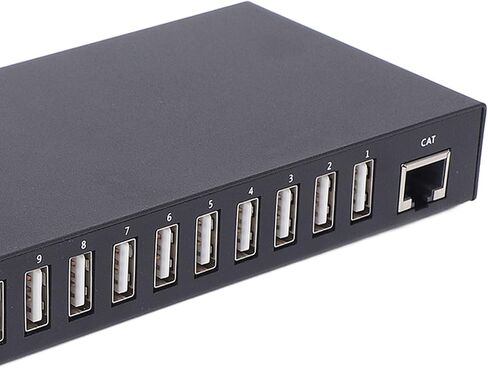 محدد محول USB، جهازي كمبيوتر لمشاركة أجهزة USB 2.0، محور صندوق محول طرفي، 16 منفذًا مع منفذ LAN للطابعة والماسح الضوئي ولوحة المفاتيح in Kuwait