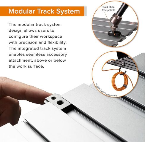مجموعة أدوات Tether Tools AeroTrac Workstation الكل في واحد (منصة AeroTrac، - قابلة للطي ومحمولة - مع أرجل، وحامل أكواب، وخطافات، ومشابك، وأشرطة تقنية، وحقيبة حمل، وعارضة بأربعة رؤوس، وذراع جانبي وبكرة برأسين in Saudi Arabia