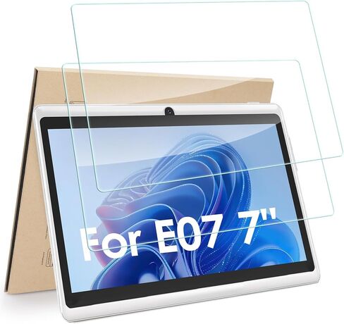 2-Pack Screen Protector Compatible with HNVHNV E07/Pritom K7 7"/ HOTTABLET HOTQ8/ PEICHENG Q8/ Contixo V8 V9 7" Tablet, Tempered Glass [HD Clarity] [9 Hardness] [Anti-Scratch] [Easy Installation] in Saudi Arabia