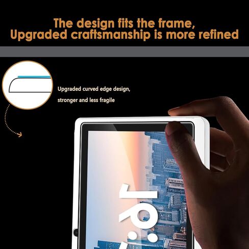 2-Pack Screen Protector Compatible with HNVHNV E07/Pritom K7 7"/ HOTTABLET HOTQ8/ PEICHENG Q8/ Contixo V8 V9 7" Tablet, Tempered Glass [HD Clarity] [9 Hardness] [Anti-Scratch] [Easy Installation] in Saudi Arabia