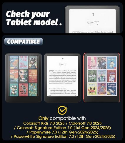 (3 عبوات) واقي شاشة غير لامع مضاد للوهج من Orzero متوافق مع 7 بوصات Colorsoft 2025/Kids 2025/Signature Edition 2024/Paperwhite 2024/XIAODU 5، مادة TPU الناعمة الممتازة المضادة لبصمات الأصابع وخالية من الفقاعات ومضادة للخدش in Kuwait