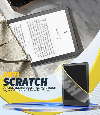 (3 عبوات) واقي شاشة غير لامع مضاد للوهج من Orzero متوافق مع 7 بوصات Colorsoft 2025/Kids 2025/Signature Edition 2024/Paperwhite 2024/XIAODU 5، مادة TPU الناعمة الممتازة المضادة لبصمات الأصابع وخالية من الفقاعات ومضادة للخدش in Kuwait