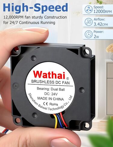 Wathai PWM 4 Pin 40mm منفاخ صغير 4010 مروحة 24 فولت، Ender 3 Fan ترقية 24 فولت مراوح مزدوجة كروية لاستبدال Ender 3 Pro 3X CR-10S in Saudi Arabia