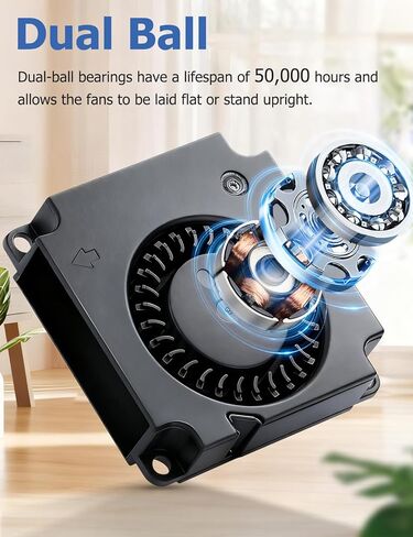 Wathai PWM 4 Pin 40mm منفاخ صغير 4010 مروحة 24 فولت، Ender 3 Fan ترقية 24 فولت مراوح مزدوجة كروية لاستبدال Ender 3 Pro 3X CR-10S in Saudi Arabia