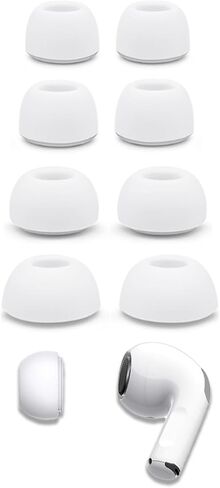 4 Pairs Ultra-Soft Silicone Replacement Ear Tips for Airpods Pro/2nd Gen, Charging Case Fit(XS/S/M/L) in Saudi Arabia