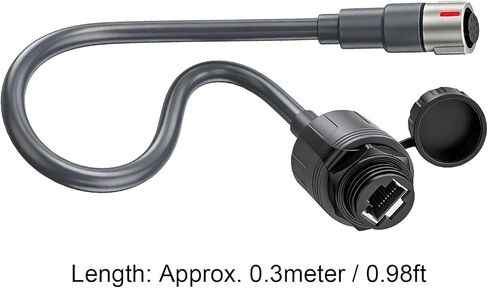 WALFRONT Rectangular Satellite SPX Male to RJ45 Adapter for Performance Gen3 Ethernet Cable Extension Connector 23AWG in Saudi Arabia