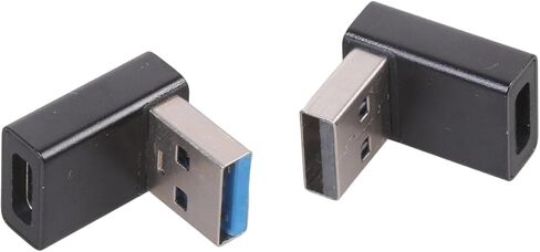 2 قطعة 90 درجة USB إلى USB C محول USB3.0 ذكر إلى نوع C أنثى محول شحن محول نقل البيانات نقل البيانات والشحن in Saudi Arabia