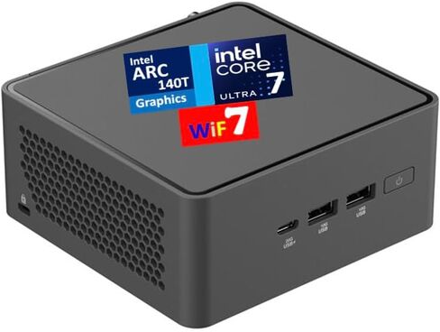 ASUS NUC 15 Pro AI Business Mini Desktop (Intel Ultra 7-255H، Intel Arc 140T، 8GB DDR5، 256GB PCIe SSD، 2 Thunderbolt 4، WiFi 7، Bluetooth 5.4، 120W PSU، RJ-45، 2 HDMI، Win 11 Home) مع حقيبة ظهر مميزة in Saudi Arabia