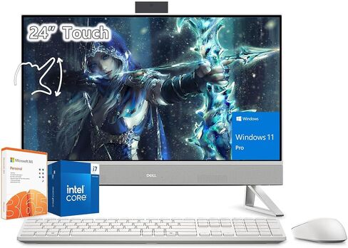 Dell Inspiron 5400 AIO 23.8 Inch FHD Touch All in One, Intel Core i5-1135G7, 8GB 2666MHz DDR4, 512GB SSD, Iris Xe Graphics , Windows 10 Home in Saudi Arabia