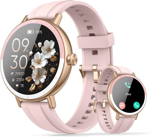 Smart Watches for Women, 1.27" HD Fitness Tracker with Bluetooth Calls(Answer&Make) IP68 Waterproof Smartwatch Compatible IOS/Android, 100+ Sport Modes Watch with Heart Rate/Sleep Monitor Pedometer in Kuwait