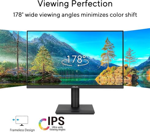 شاشة الأعمال ASUS مقاس 24 بوصة بدقة 1080 بكسل (VA249QGS) - IPS، دقة عالية كاملة، بدون إطار، 120 هرتز، مزامنة متكيفة، 1 مللي ثانية، HDMI، منفذ DisplayPort، VGA، العناية بالعين، إضاءة زرقاء منخفضة، مريحة، قابلة للتركيب على الحائط وفقًا لمعايير VESA، ضمان 3  in Kuwait