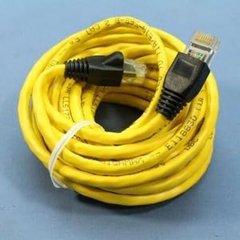 #US 5G455-15Y أصفر Cat5e 15ft كابل إيثرنت أسلاك تصحيح البيانات شبكة 5 قطعة in Saudi Arabia