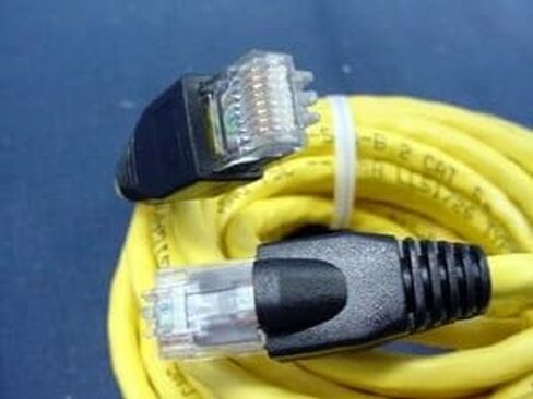 #US 5G455-15Y أصفر Cat5e 15ft كابل إيثرنت أسلاك تصحيح البيانات شبكة 5 قطعة in Saudi Arabia