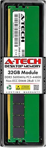 A-Tech 32GB RAM for ASUS ROG Strix B650E-I Gaming WiFi, X670E-I Gaming WiFi Motherboard | DDR5 5600MHz PC5-44800 DIMM 2Rx8 1.1V 288-Pin Non-ECC UDIMM Memory Upgrade in Saudi Arabia